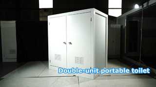 Double-unit portable toilet