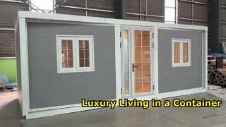 10-foot flat-roof expandable container house