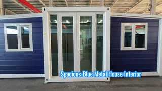Blue metal carved panel 20FT expandable house(inside)
