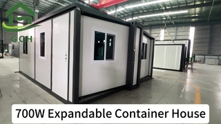 Mobile Expandable Container House 15FT (Black Frame White Wall)